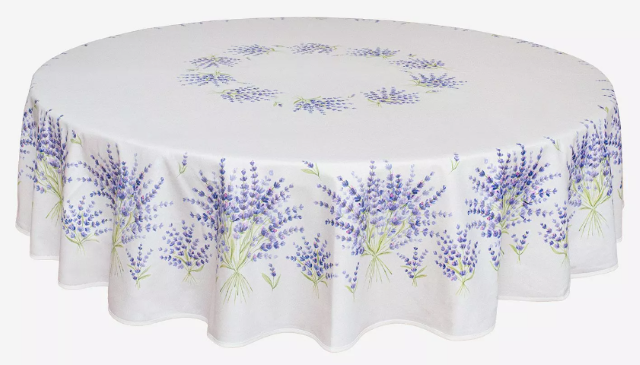 Round Tablecloth coated or cotton (Bonnieux. white)